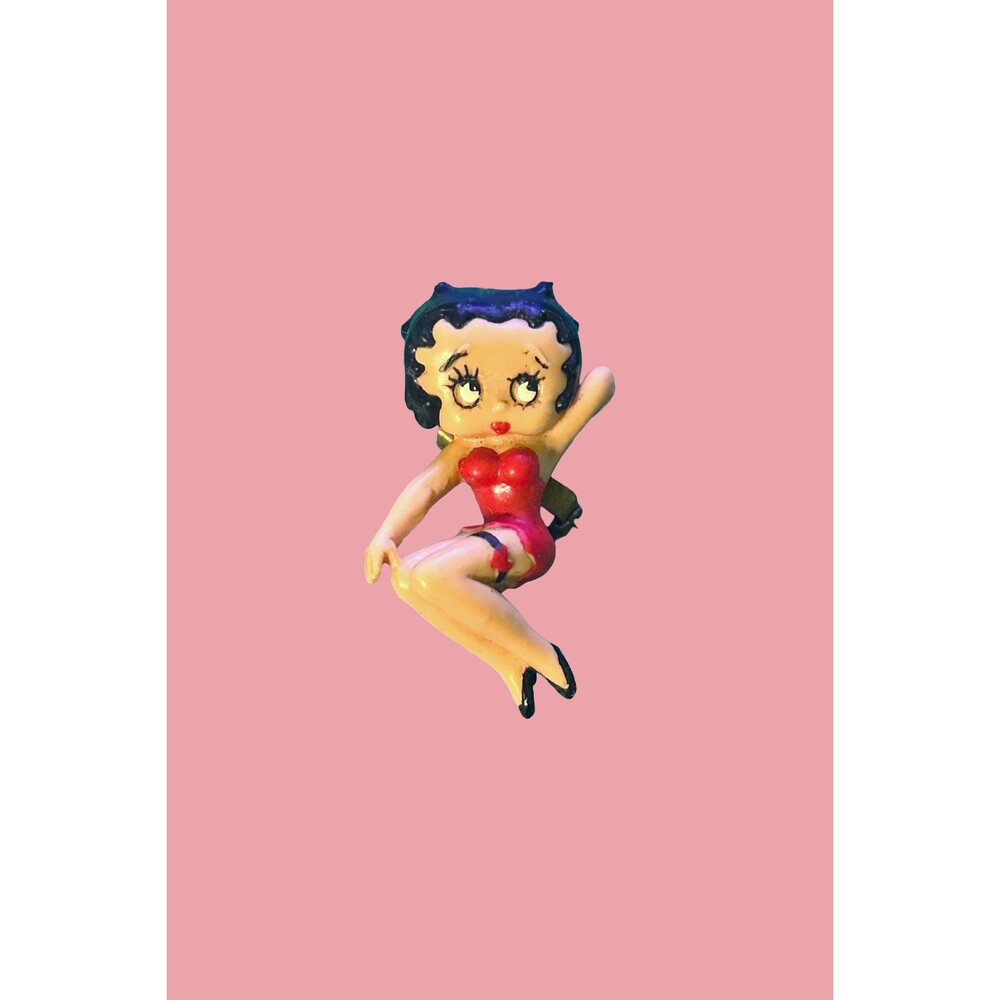 1980s BETTY BOOP BULLYLAND Hand Painted Brooch Pin. As Is